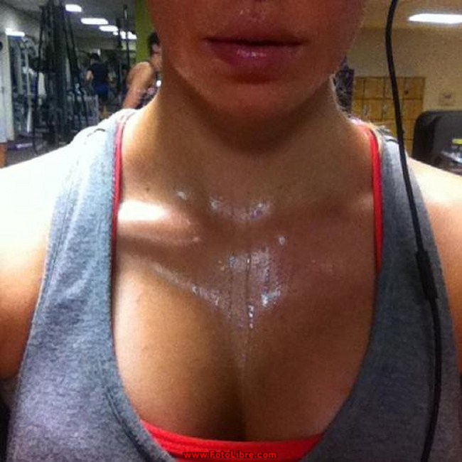After sweaty workout