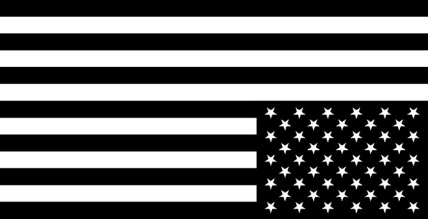 usa flag clipart black and white - photo #29