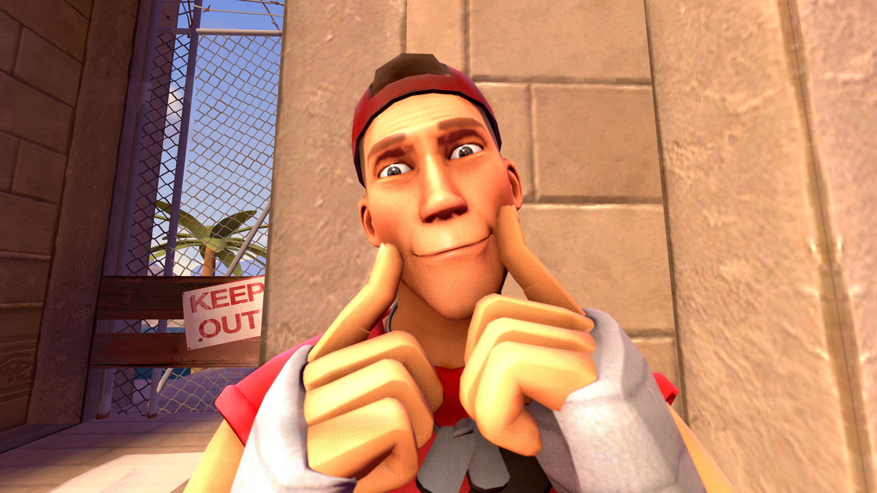A lot extra. Tf2 Scout smile. Злорадство tf2. Scout laughing. Скаут смеётся.